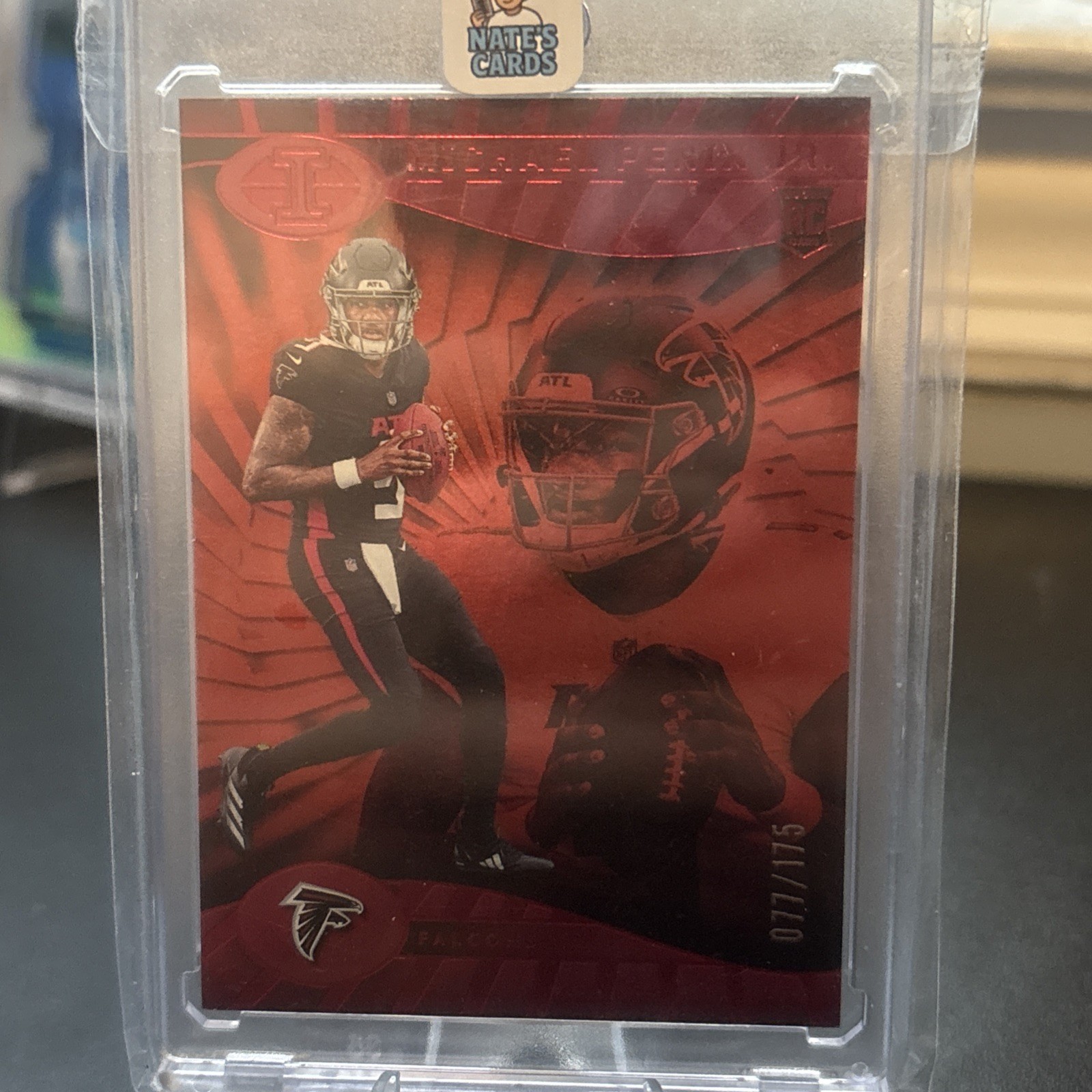 2024 Panini Illusions - Michael Penix Jr. #4 Color Match Red /175 (RC)