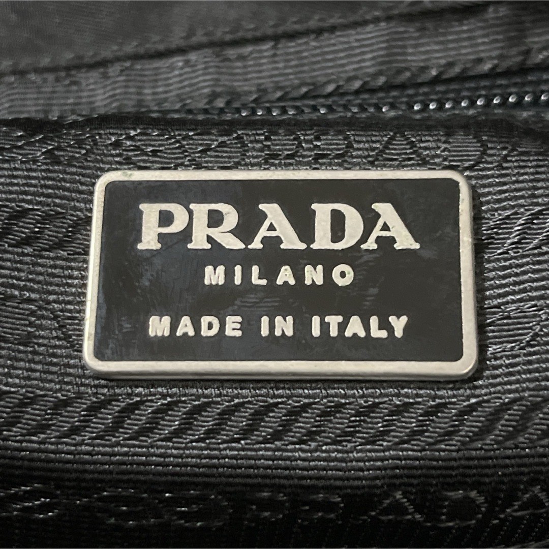 Prada backpack triangle logo large capacity draws… - image 8