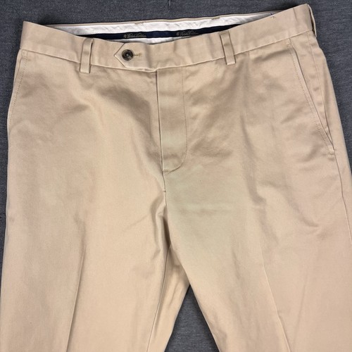 Brooks Brothers Advantage Chino Herren 32x32 hellbraun Milano Fit Baumwolle Hose - Bild 5 von 14