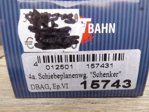 Tillig 15743 TT Schiebeplanenwagen DB Schencker DB AG Epoche 5/6 sehr gut OVP | Condition: Gebraucht