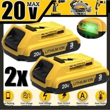 2pack for Dewalt DCB203 20V Max Batteries 2.0Ah Lithium Ion 20 Volt DCB203-2
