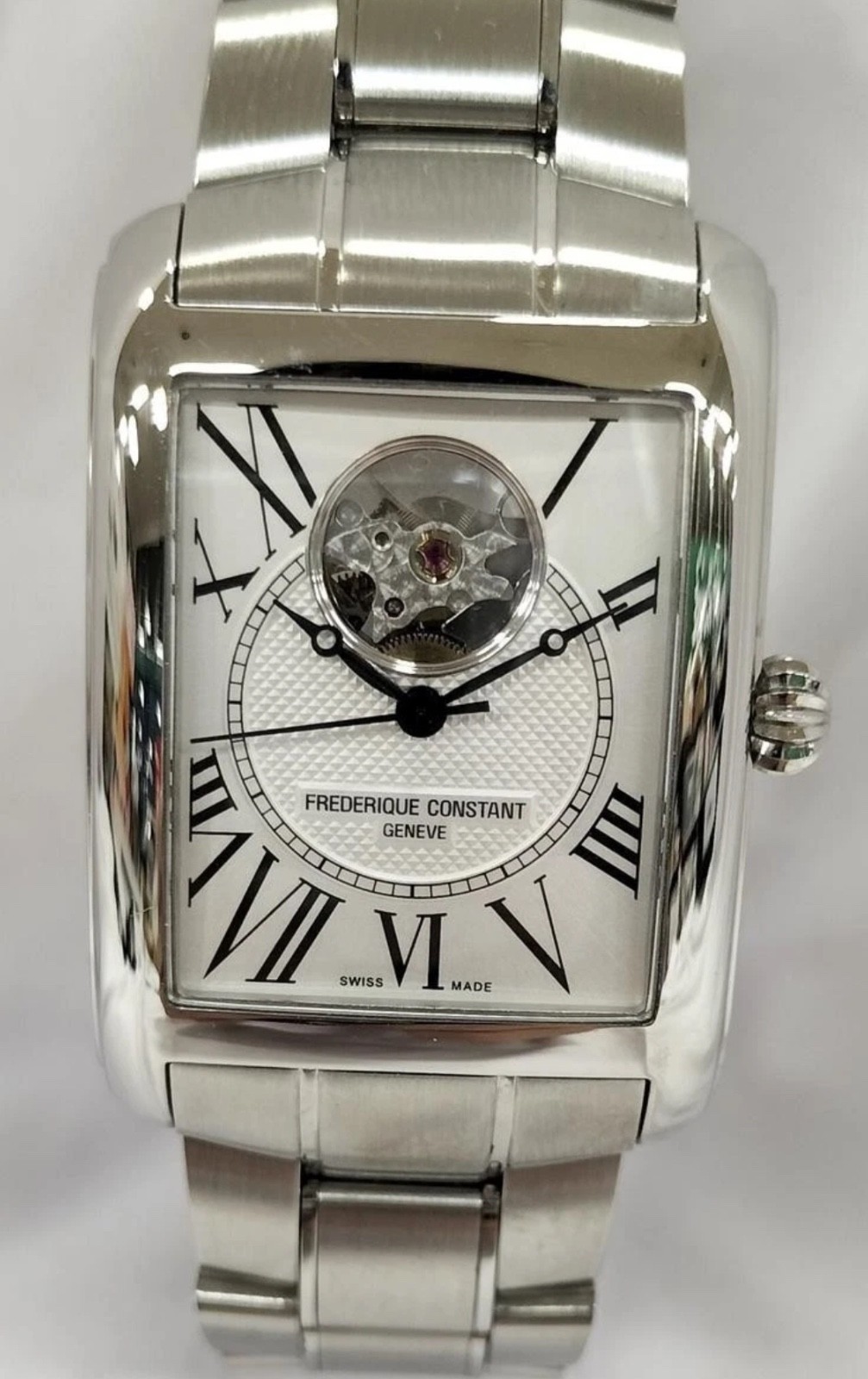 FREDERIQUE Constant Classics Silver Men's Watch FC-310MC4S36B Carree Heart Beat
