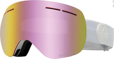 NEW Dragon X1S Frameless Mirrored Goggles whiteout pink lumalens ion