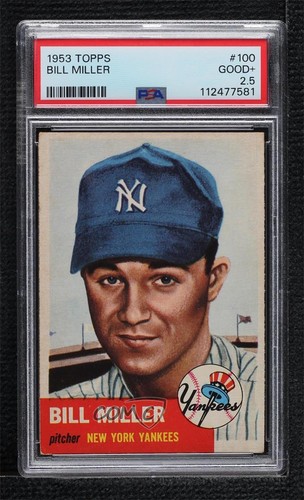 1953 Topps Bill Miller #100 card