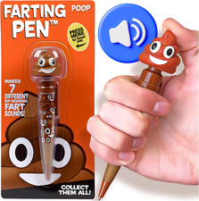 Farting Poop Pen Makes 7 Funny Fart Sounds - Perfect Stocking Stuffers for Kids,