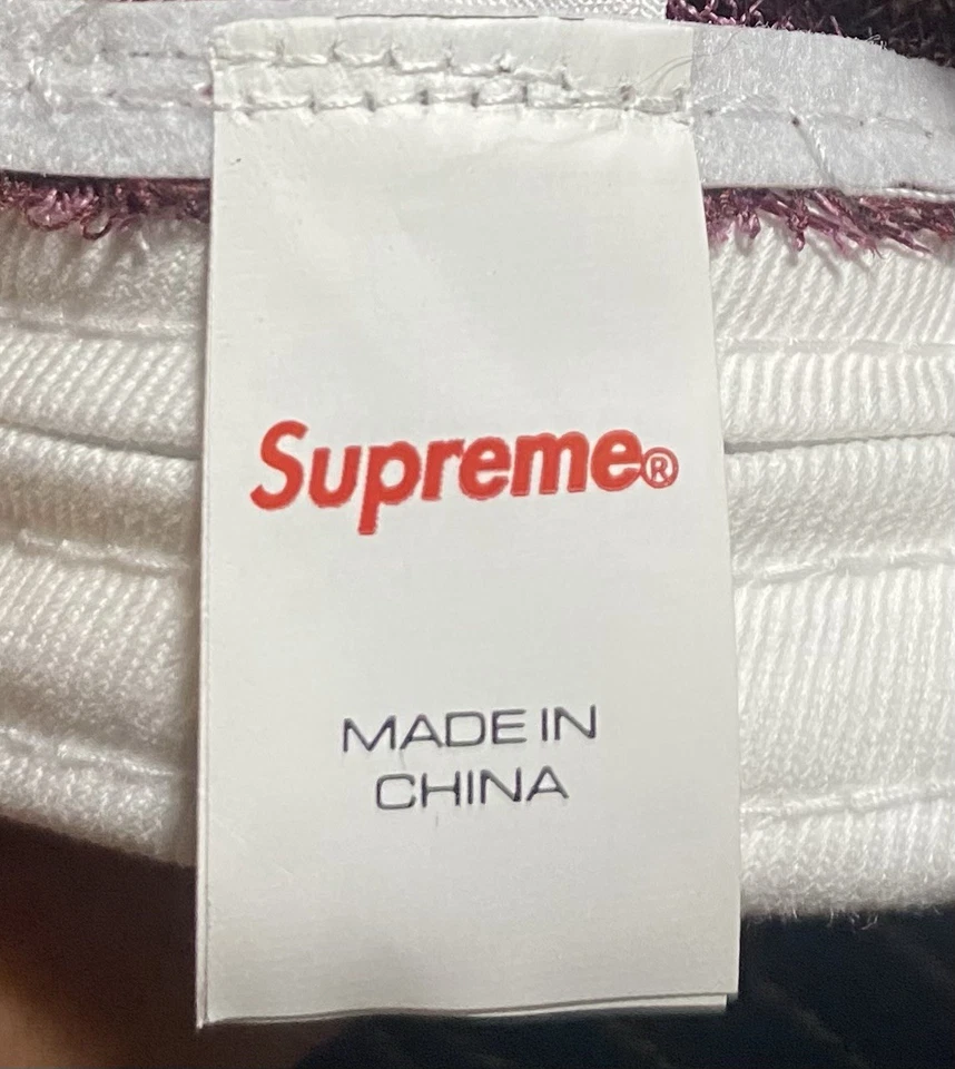 Supreme Name Plate Mesh Back 5-Panel Snap Back Trucker Hat Maroon - Image 3 of 4