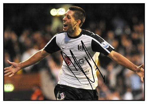 12555. Clint Dempsey Signed Pictures A4 Prints Fulham Tottenham USA Seattle etc.