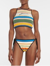 NWT GANNI Multicolor Crochet Tie-Side Bikini Bottom Size 38/US 8