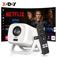 XGODY Smart Projector 4K Android 5G WiFi Bluetooth Beamer Home Theater Movie