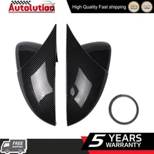 Rearview LH+RH Side Mirror Caps Cover For VW Golf MK7 MK7.5 GTI GTD R 2014-2019