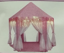 Princess Tent Girls Large Playhouse Kids Castle Play Tent with Star Lights NEW