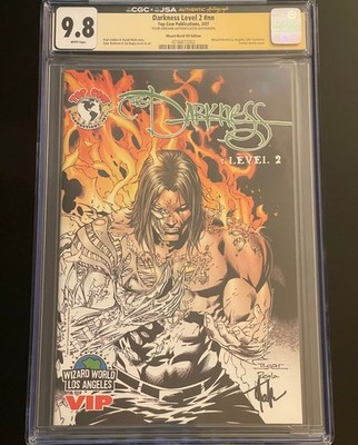 DARKNESS LEVEL 2 CGC/JSA 9.8 SND BY TYLER KIRKHAM -WWLA 2007 VIP EXCL 1/2 SKETCH