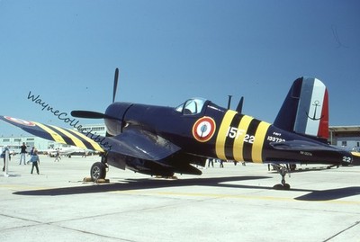 10 35mm Aircraft Slides F4U-7 Corsair 133722 15F-22 French Navy