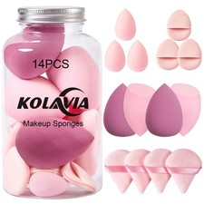 14PCS Makeup Sponge Set, Beauty Blender for 14 Count Pack of 1 , Pink