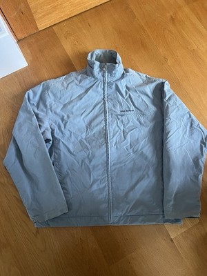 Ralph Lauren Polo Jeans Co. Jacke Mantel hellgrau blau Fleece gefüttert Vintage Large 