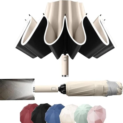 Hurricane Performance Umbrella, Black, Strong Wind Resistant Frame