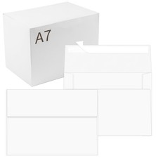 200 PCS White 5x7 A7 Invitation Envelopes Self Seal Wedding Party Cards