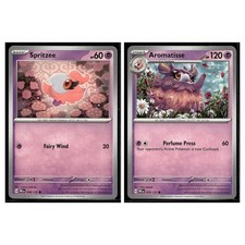 2 Card Pokemon TCG Collection - SV: Prismatic Evolutions - Spritzee & Aromatisse