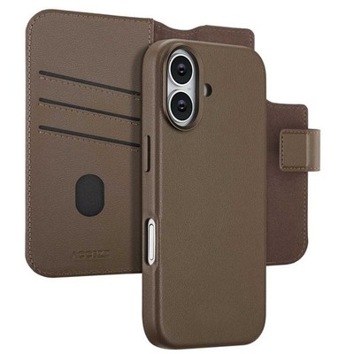 Accezz 2-in-1 Klapphülle aus Leder mit MagSafe Apple iPhone 17 - Kaffeebraun