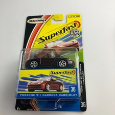 2004 Matchbox Superfast 36 Maroon Porsche 911 Carrera Cabriolet 2004 Matchbox Superfast 36 Maroon Porsche 911 Carrera Cabriolet