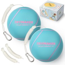 Tetherball Ball and Rope, 2 Set in 1 Tether Balls and Rope Set, Tetherball fo...