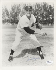 Foto firmata Sal Maglie 8" x 10". New York Giants & Yankees. JSA