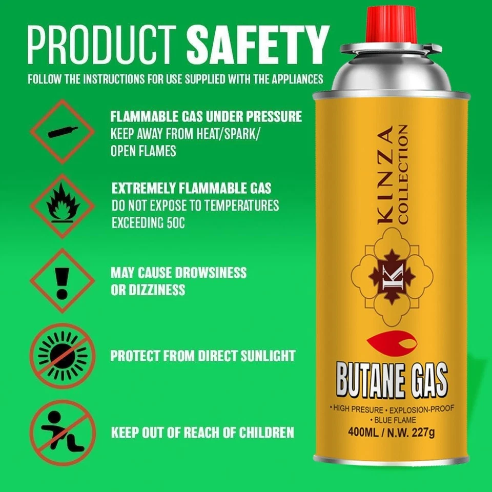 Butane Gas Bottles Canisters for Portable Stoves Cookers Grill Heaters Weed Wand - Image 2 of 4