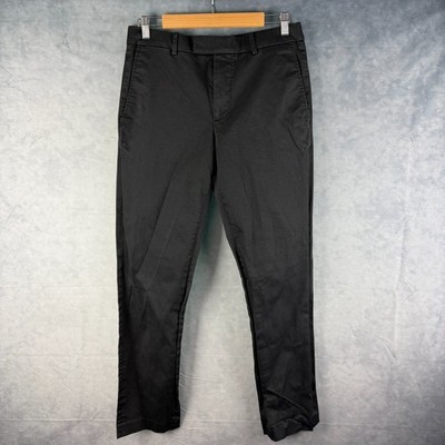 James Perse Pants Mens 30x30 Stretch Micro Twill Trousers Tapered Black