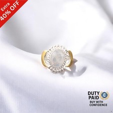 Valentines Sale 925 Silver Rainbow Moonstone Stone Handcrafted Band Ring Jewelry