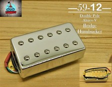 G.M. 59-12 Alnico V Chrome Humbucker Bridge 4-wire for Gibson Epiphone