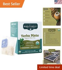 Organic Unsmoked Yerba Mate Tea Bags - 20 Count for Energizing Mornings