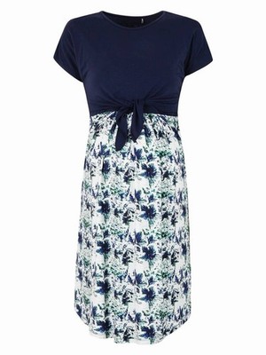 Marineblaues Umstands-Stillkleid  Bellybutton  für Damen