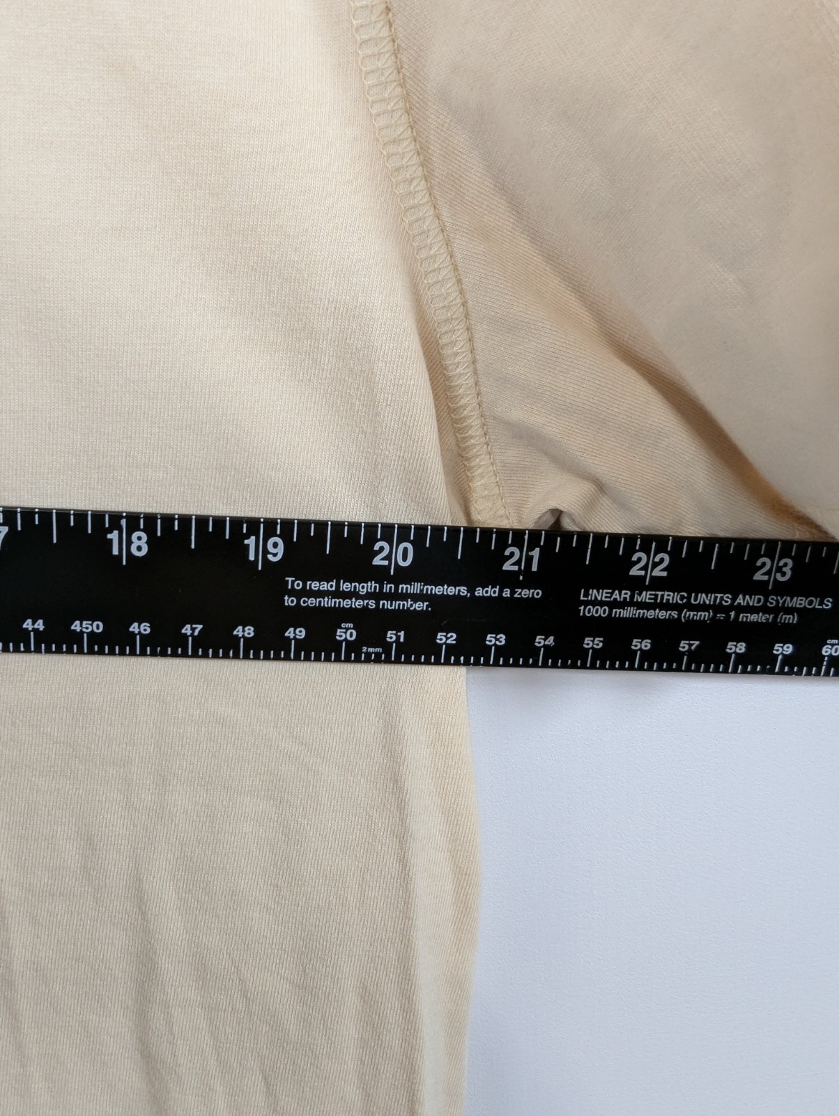 Timberland Authentic Fit Mens Medium T-Shirt Cream Crew Neck Front Back Logo image 6