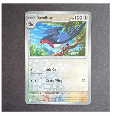 Swellow 157/182 Destined Rivals Common Reverse Holo EN