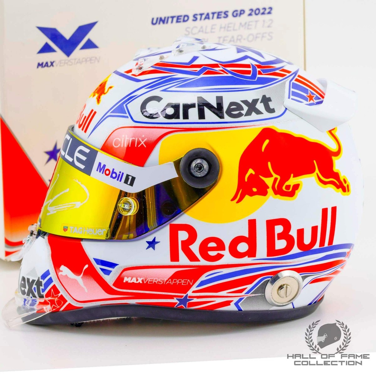 2022 Max Verstappen Signed United States GP Red Bull Racing 1:2