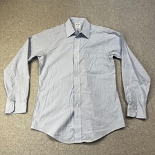 Brooks Brothers Button Up Shirt Mens 15-34 Non Iron Slim Fit Blue Gingham
