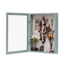 8x10 Shadow Box Frame with Linen Back, Wood Glass Display Case for Medals, Ph...