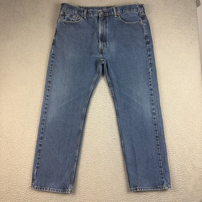 Levi's Jeans Mens 40x30 Blue Regular Fit 505 Straight Leg Cowboy American Denim