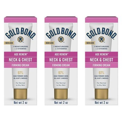 3 Pack Gold Bond Age Renew Neck & Chest Firming Age Renew Cream - 2 oz ea