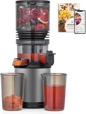 Cold Press Juicer Machine with 6" Extra-Wide Feed Chute,Triple Stainless Steel