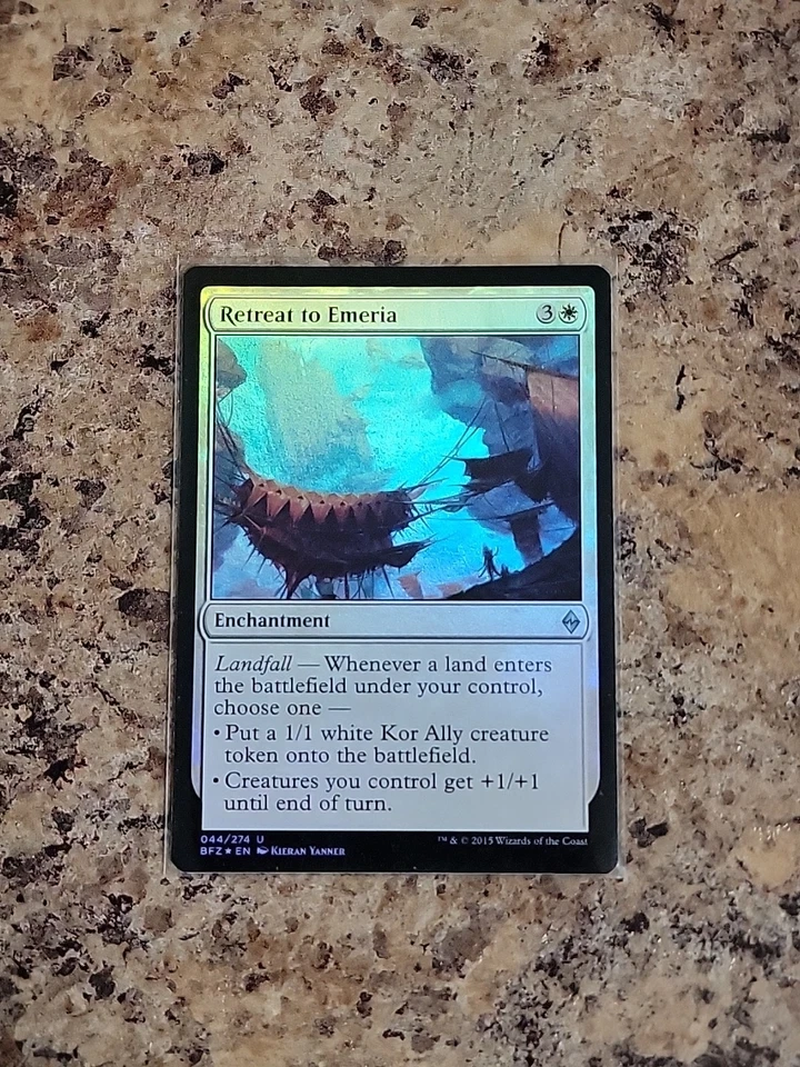 Foil Retreat to Emeria	 Battle for Zendikar  MTG Magic the Gathering NM Unplayed - Image 2 of 3