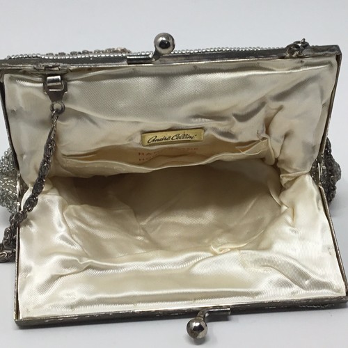 Vintage Andre Cellini Hand Beaded Clam Shell Purse See Pictures For Flaws - Picture 14 of 17