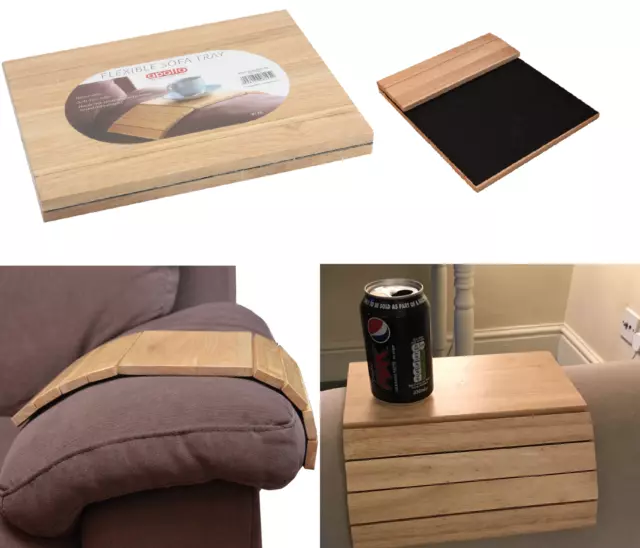Flexible wooden 2024 armchair tray