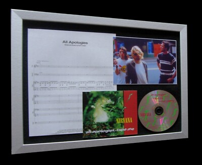 NIRVANA All Apologies TOP QUALITY MUSIC CD LTD FRAMED DISPLAY+FAST WORLD SHIP