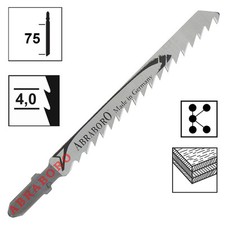 made in Germany: 5 Stichs&auml;gebl&auml;tter 75 mm T-Schaft HC14 / T101D Stichs&auml;geblatt