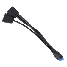 Computer 19-Pin Motherboard Cable USB3.0 1 to 2 Splitter Internal USB Hub
