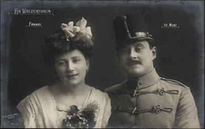 Waltz Dance Walzertraum Franzi & Lt. Niki Uniform Hat c1910 Theatre RPPC