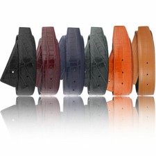 Cintura reversibile cintura 32 mm effetto coccodrillo fibbia H cintura in pelle vera pelle