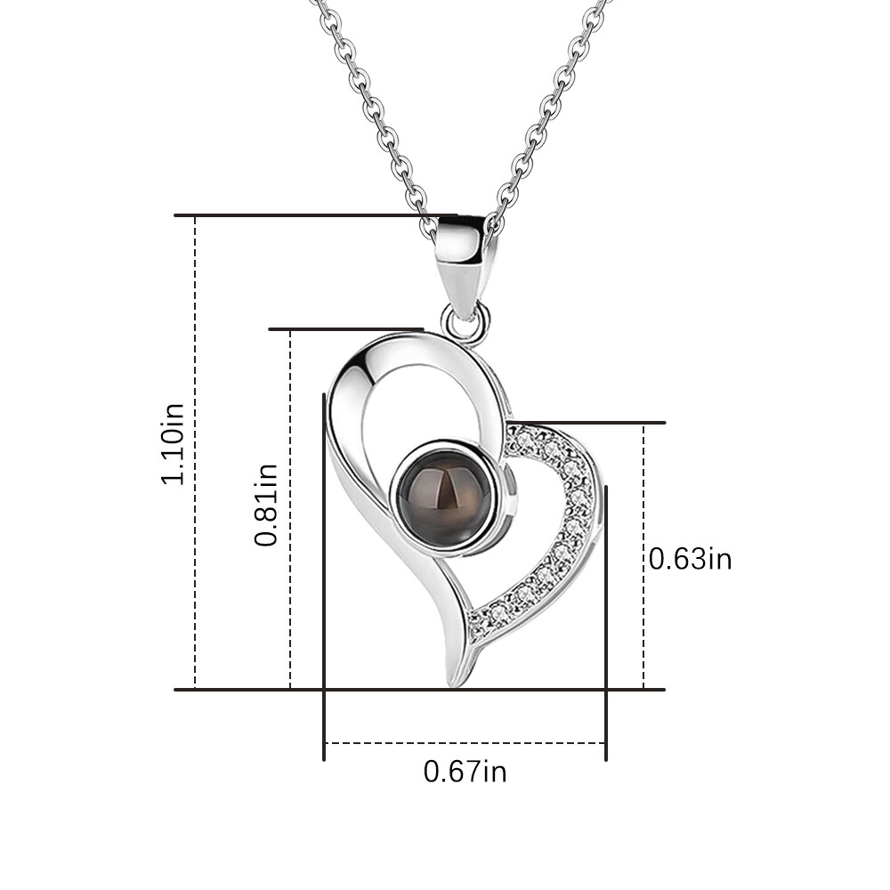 Valentine's Day Jewelry Gift Birthday Gift Projection Pendant Necklace Collarbon