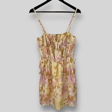 PrettyLittleThing Women's UK 10 Multi Floral Tiered Cami Mini Dress NEW